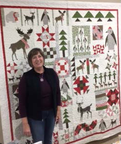 Barbara Eikmeier with Random Block Sampler quilt