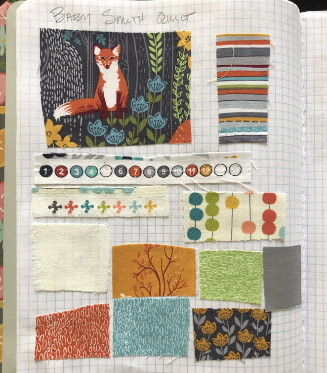 Ideas with fabric samples from Annie's sketch book