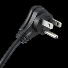 low profile angled plug