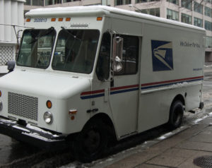 The USPS fleet of long life vehicles (or LLVs) is in dire need of replacement, according to the agency's IG. (Credit: Jake Williams/FedScoop)