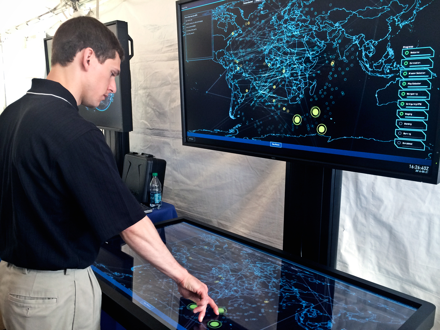 A solider works on an earlier prototype of Plan X. (Defense.gov)