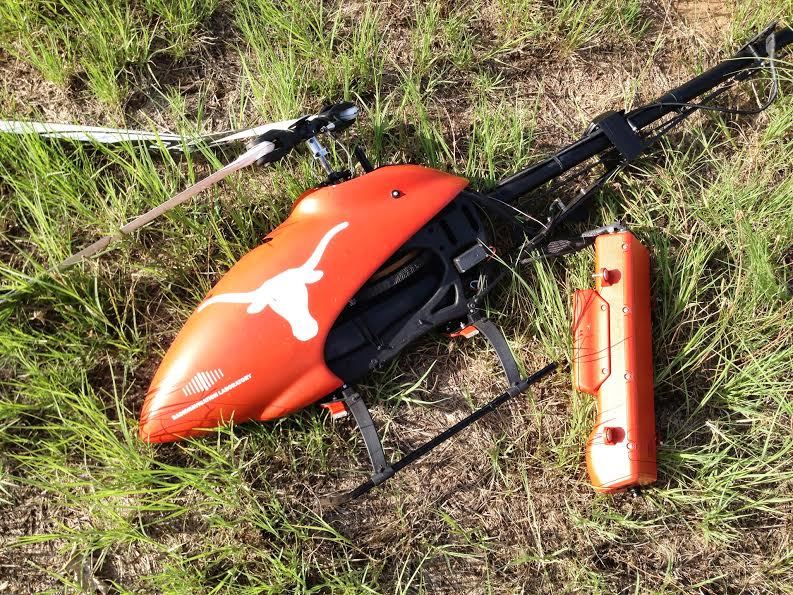 Downed drone in University of Texas experiment