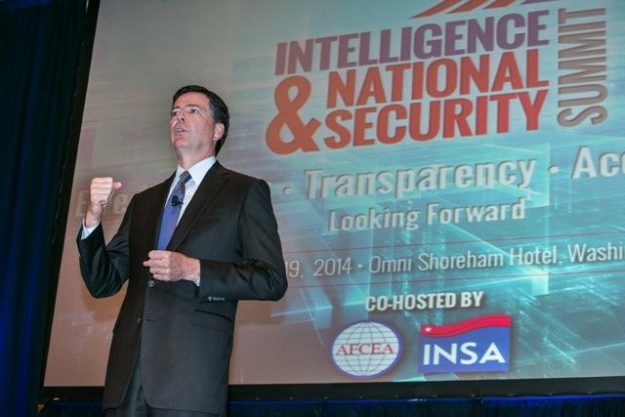 FBI Director James Comey speaking at the 2014 Intelligence and National Security Summit / (Photo: Intelligence and National Security Alliance)