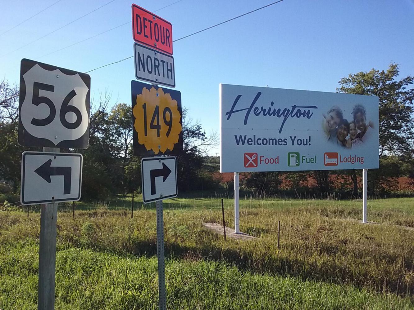Day 8 ending near Herington, KS Diversion into Kansas CycleBlaze