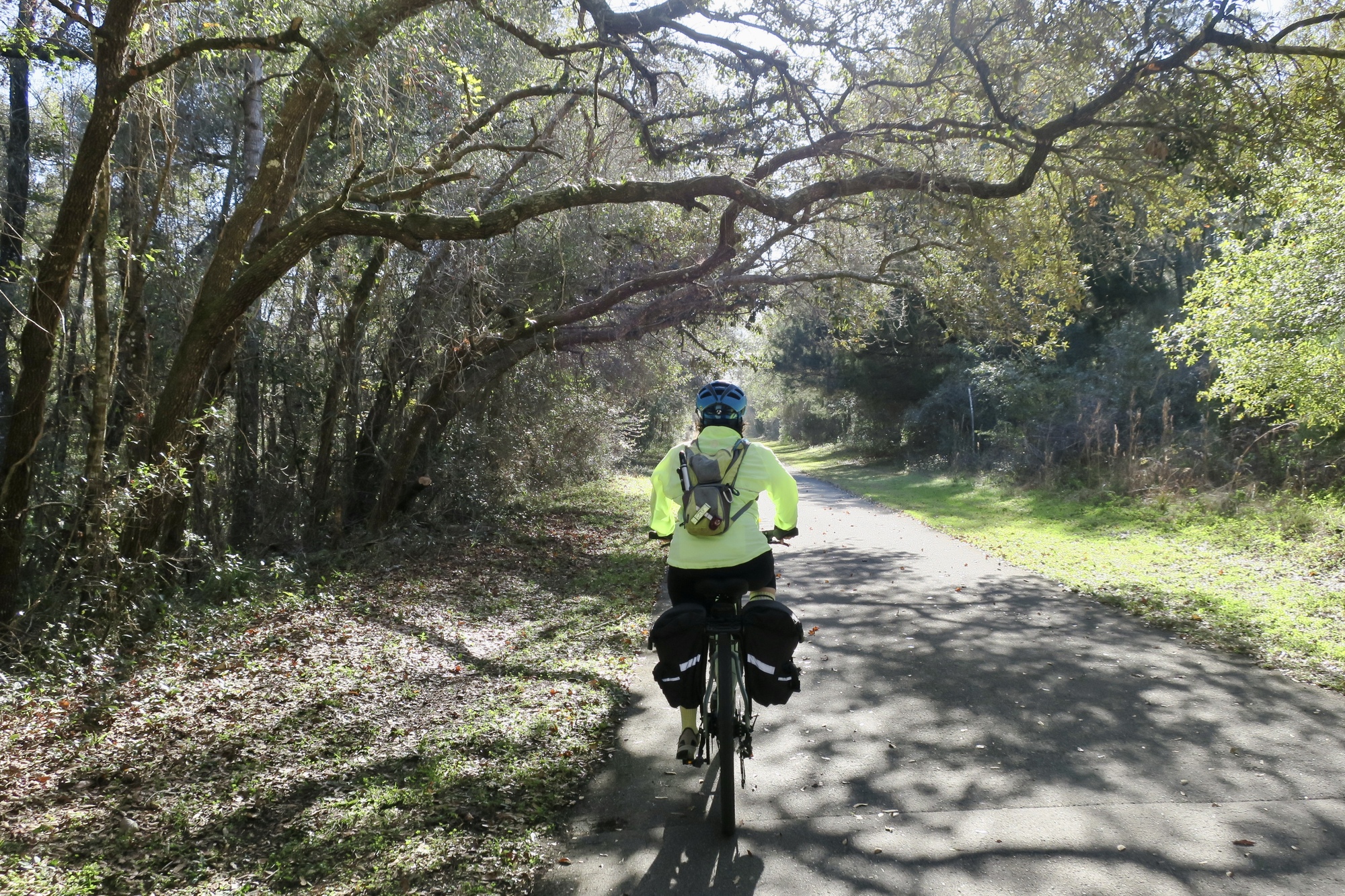 Heading south on the Withlacoochie Trail Tally Gals Bike Adventures