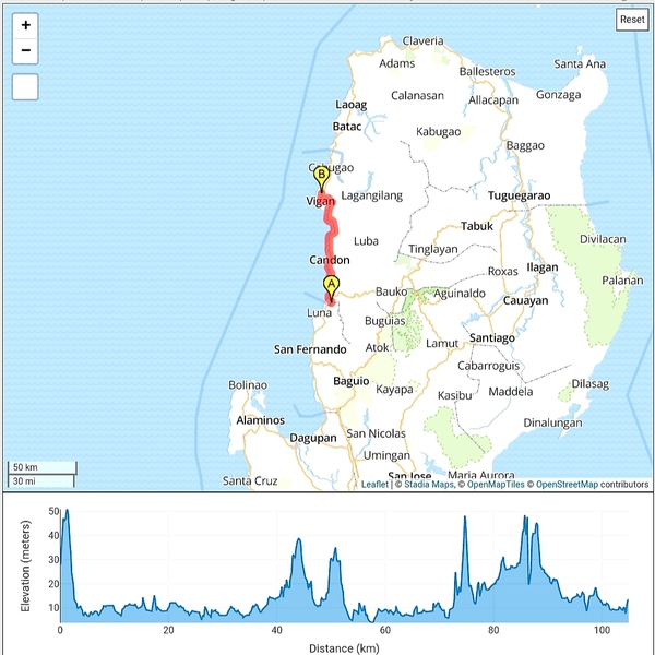 Tagudin Ilocos Sur Map Day 141 - Tagudin, Ilocos Sur To San Ildefonso, Ilocos Sur With A Sidetrip  To Santa And Vigan City - The Man Who Cycled The Philippines - Cycleblaze