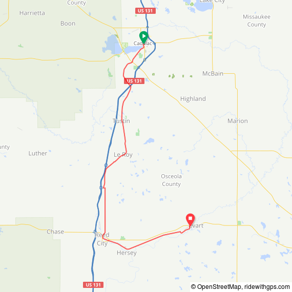 Day 63 Evart, MI Two Far 2018 Trailing through the Rust Belt