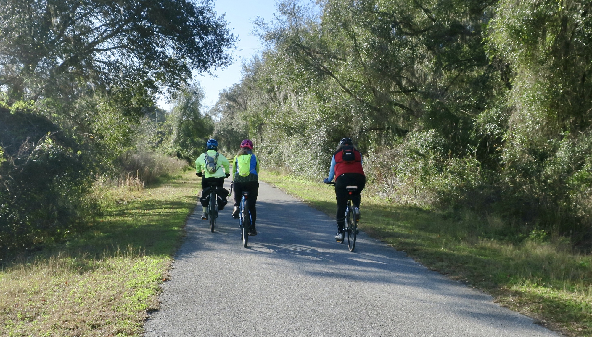 Heading south on the Withlacoochie Trail Tally Gals Bike Adventures