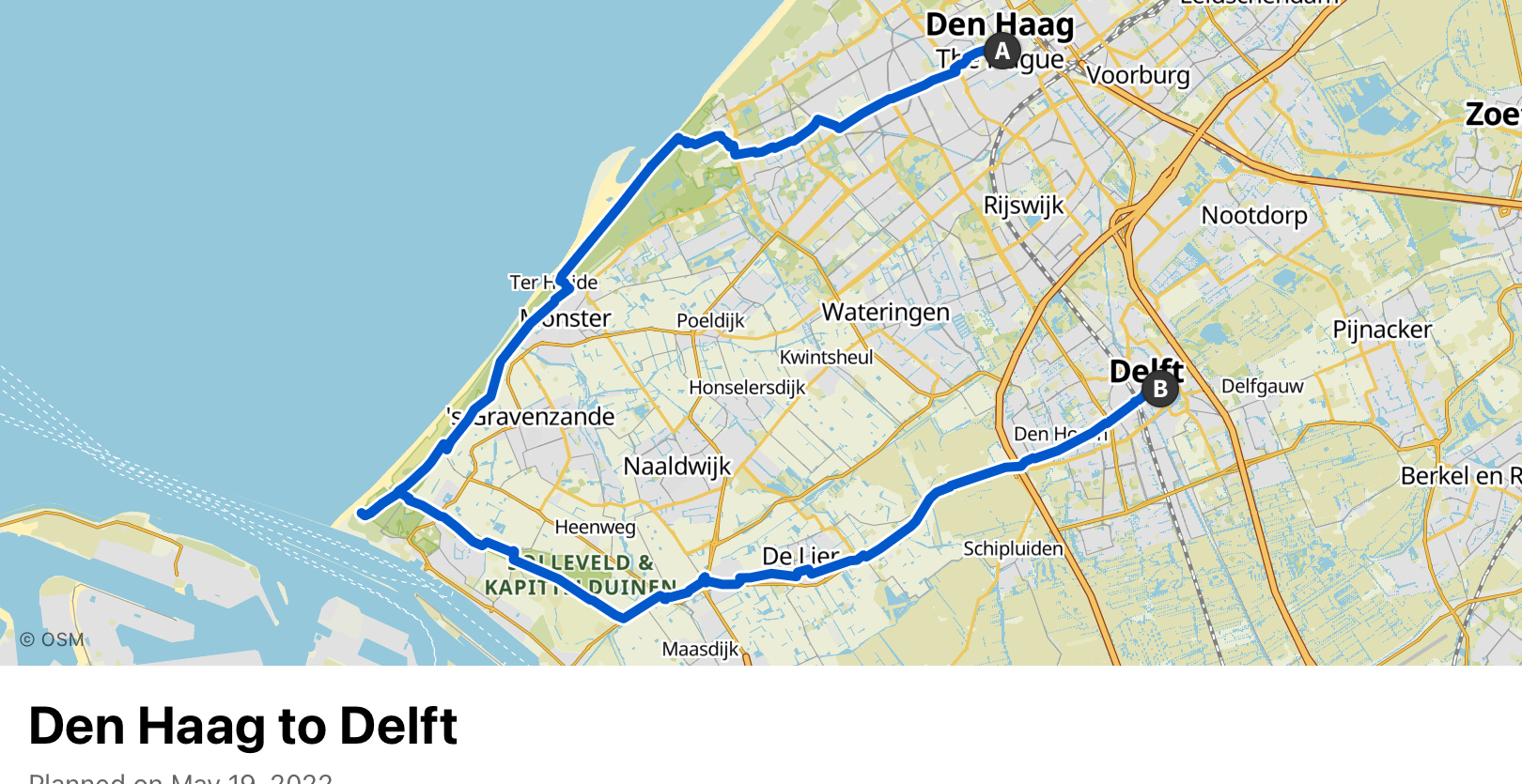 The Hague via (Hoek of Holland) to Delft Two Months of Rhine CycleBlaze