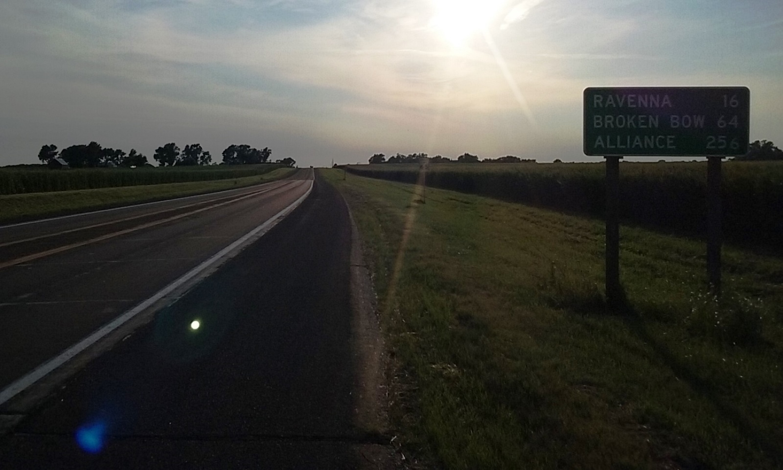 Day 3 ending at Ravenna, NE Nebraska on the Open Road CycleBlaze