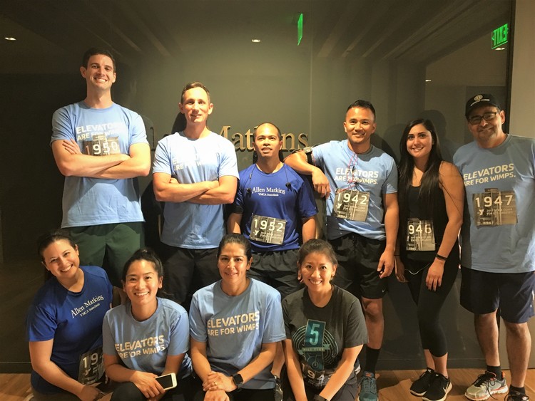 Allen Matkins attorneys climb stairs for charity