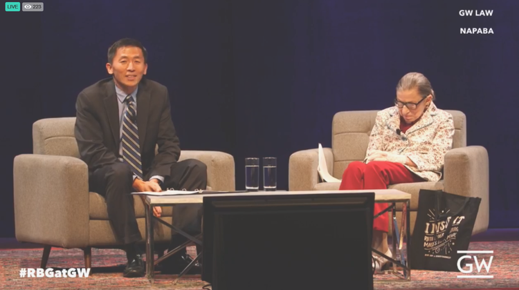 Ginsburg discusses gender discrimination and high court jurisprudence