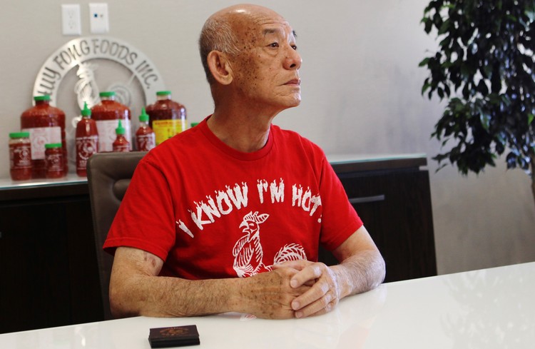 Sauce and pepper prepare to mix it up in sriracha trial