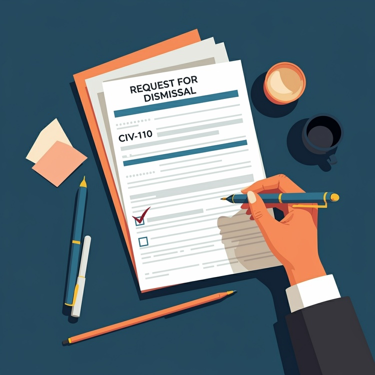 Meet the new Request for Dismissal form CIV-110 (with Code Civ. Proc. § 664.6)