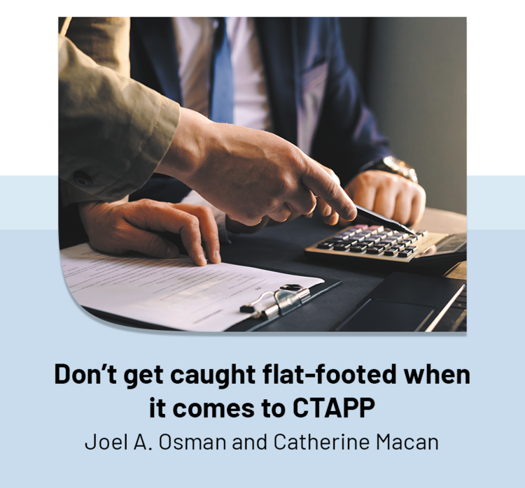 Don't get caught flat-footed when it comes to CTAPP 