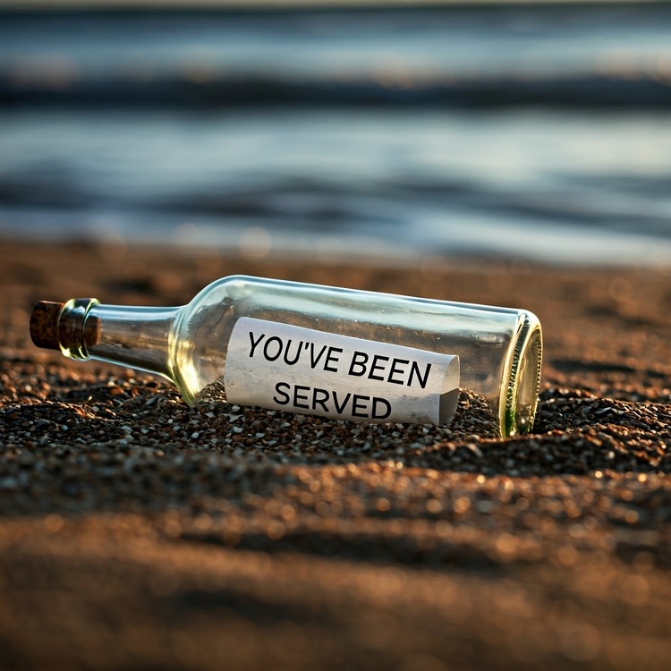 Message in a bottle: reconsidering service by publication