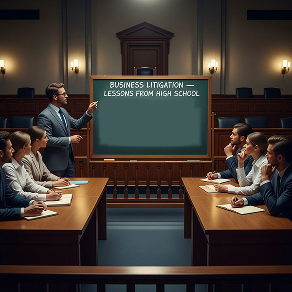 Making business litigation relatable with high school moral lessons