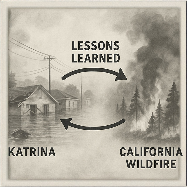 Before the ash settles California must learn from Katrina