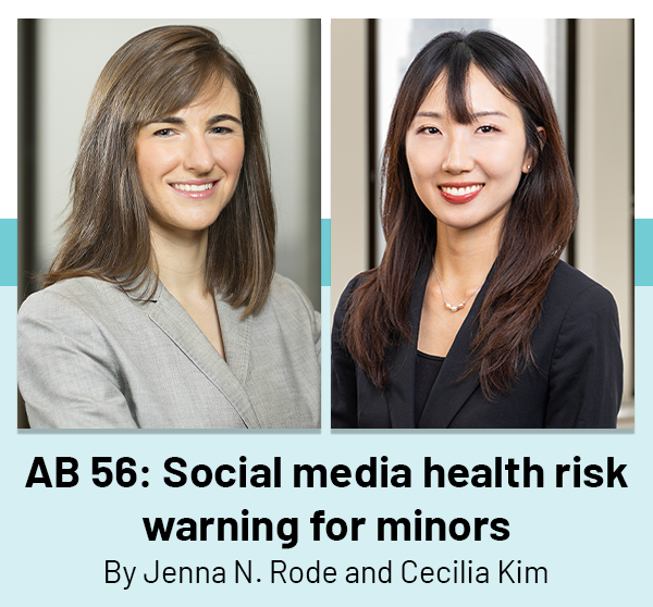 AB 56: Social media health risk warning for minors