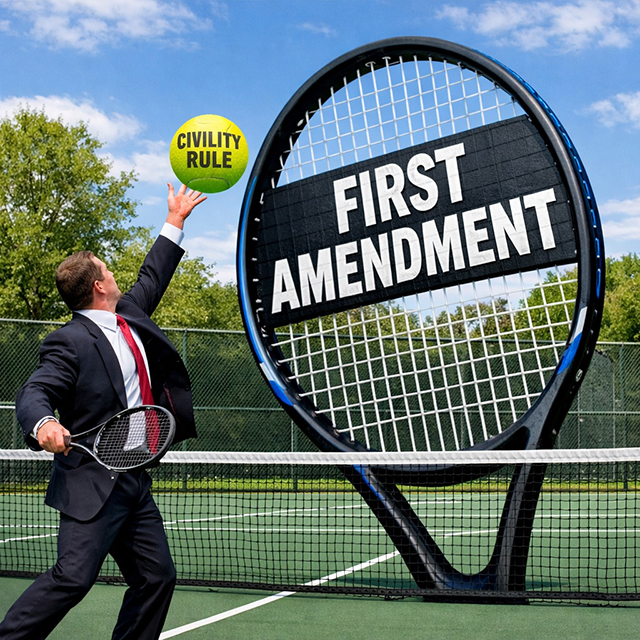 California civility rule meets its match in First Amendment