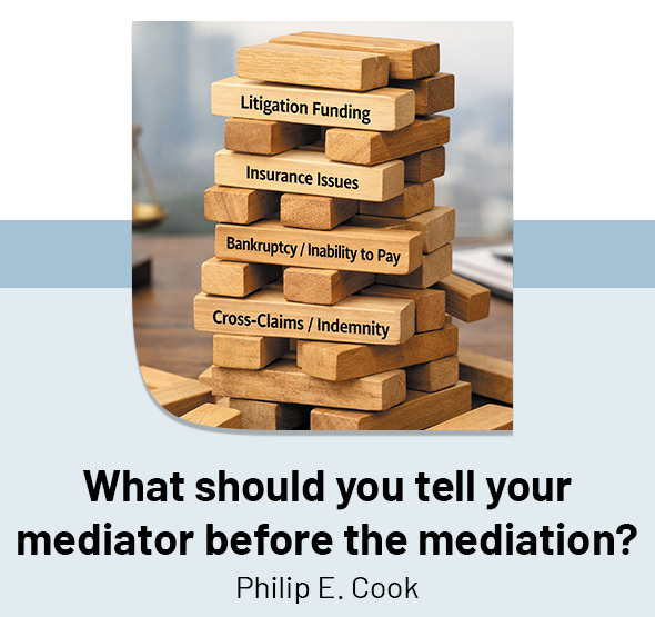 What should you tell your mediator before the mediation?