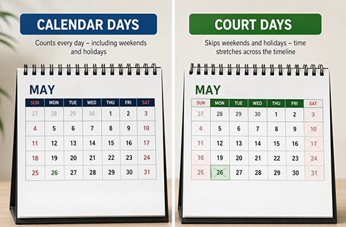 The notice minefield: Calendar days verses court days