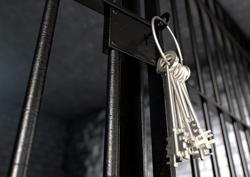The unlockable prison gate