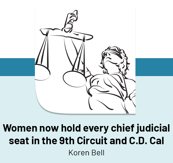Women now hold every chief judicial seat in the 9th Circuit and C.D. Cal