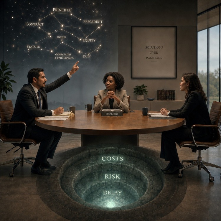 Principle, curiosity and the ground beneath a mediation