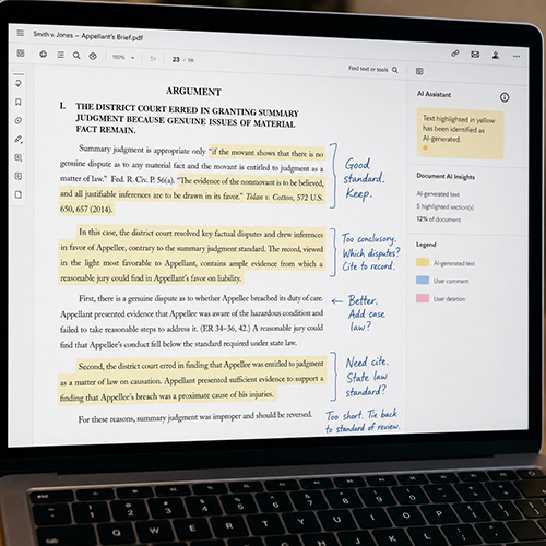 Are AI-generated briefs <i>persuasive</i>?