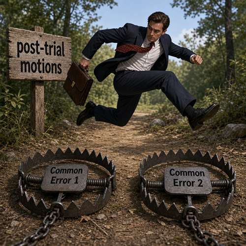 Avoiding two common errors on post-trial motions