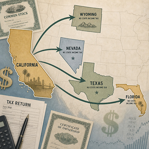 Can California tax options and restricted stock after you move away?