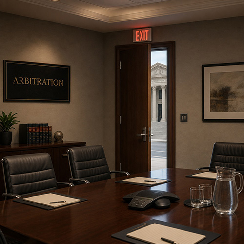 Another exit from arbitration, but how wide is the door?