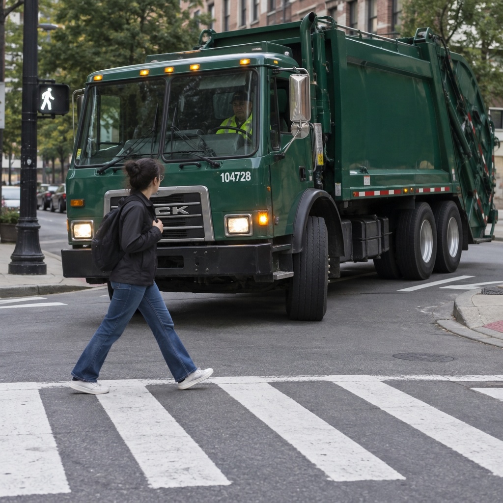 Fewer garbage-truck crashes, good. The same fatal cases, bad.