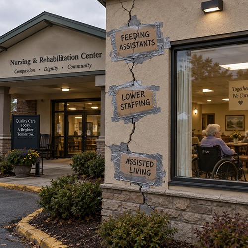 When did cost-cutting become an elder care strategy?