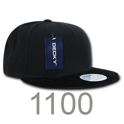 1100 - Velvet Flat Visor Snapback