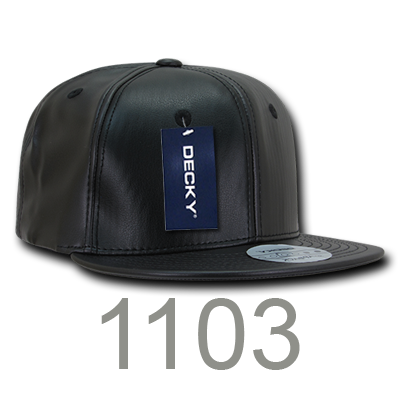 1103 - Faux Leather Snapback
