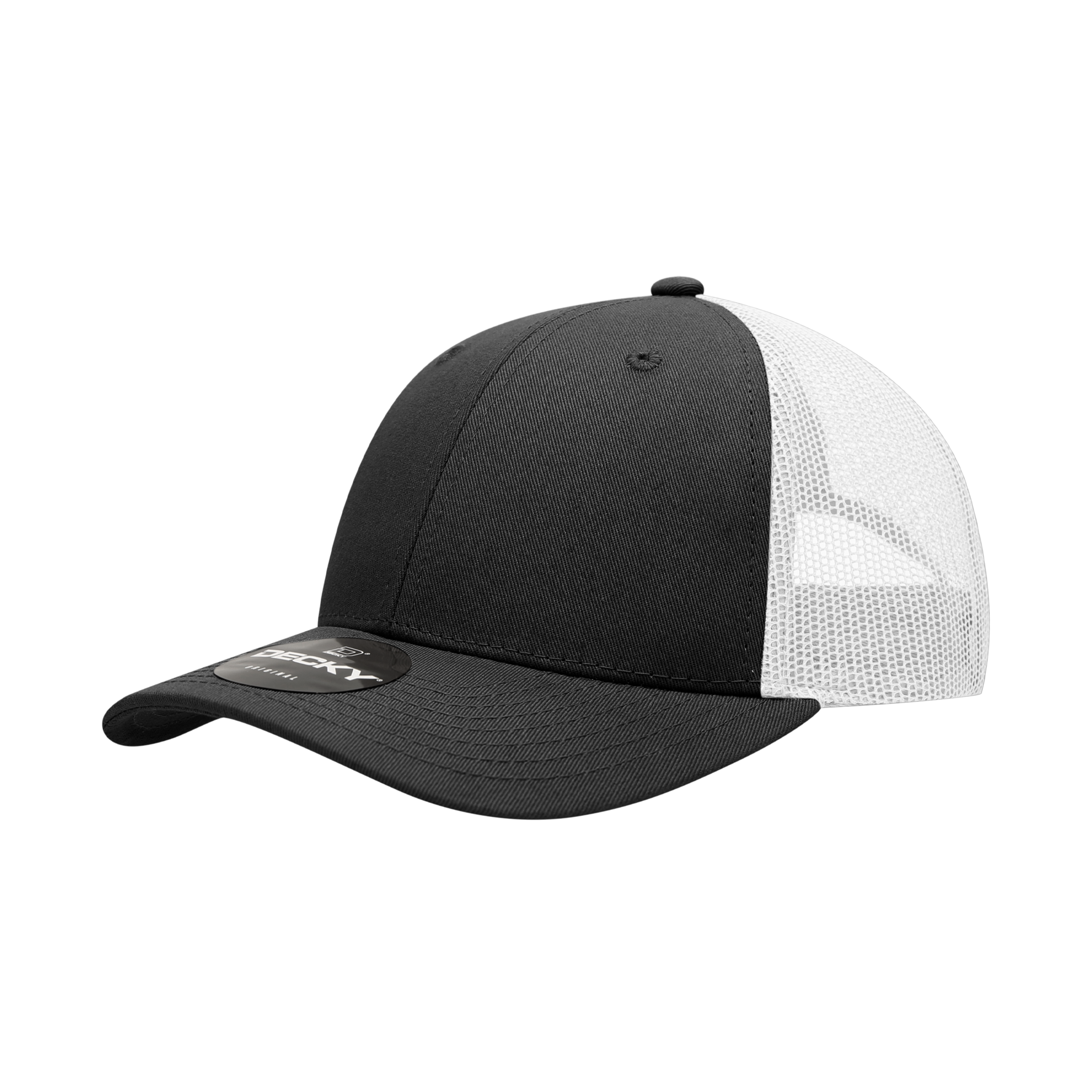 Decky 6 Panel Low Profile Structured Cotton Trucker - 214