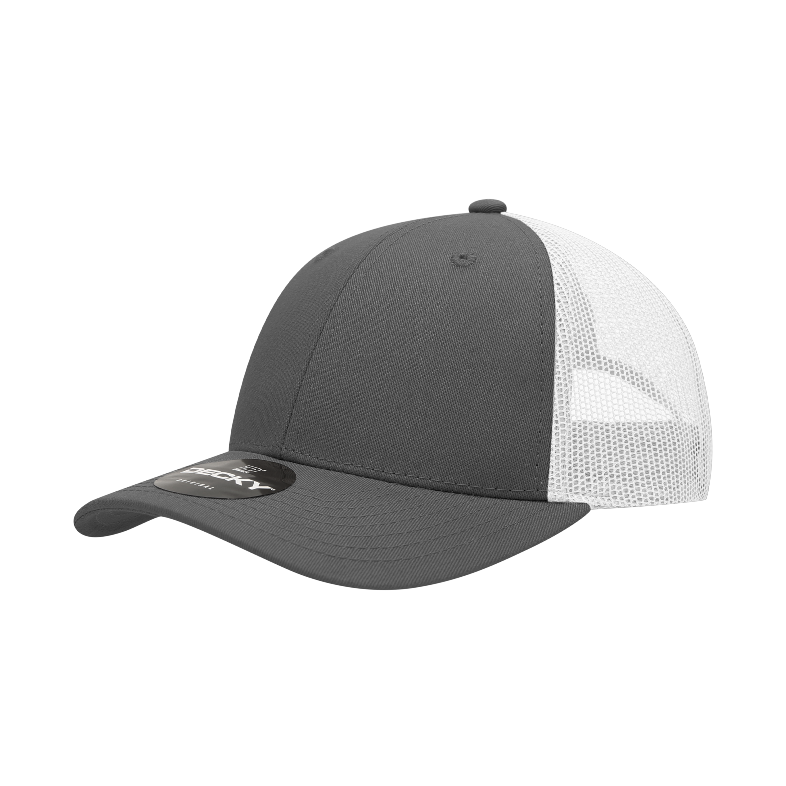 Decky 6 Panel Low Profile Structured Cotton Trucker - 214