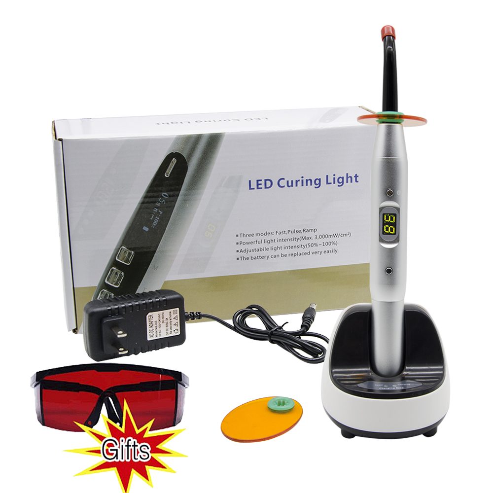 Wireless LED Dental Curing Light 2500mw / cm2 LED Curing Light US