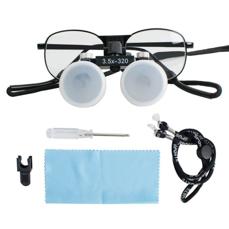 Dental Binocular Loupes Optical Glass Loupe with Metal Frame for