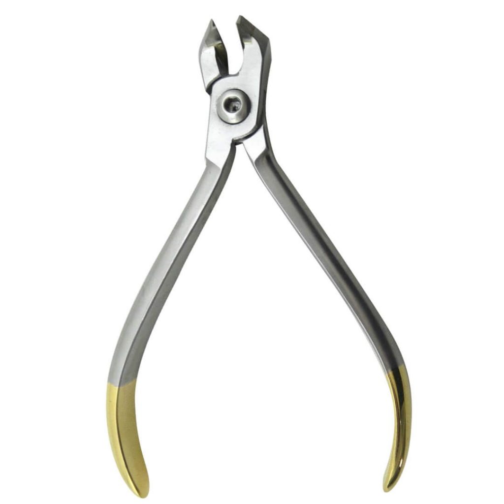 Uncoated Stainless Steel Dental Orthodontic Pliers Distal End Cutter Dental In Box