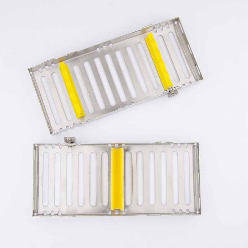 Dental Set Up Trays 5 Dental Instrument Autoclave Sterilization Cassette 7' X5" Tray Racks For 10 Instruments Premium German Stainless Steel Dental Cassettes