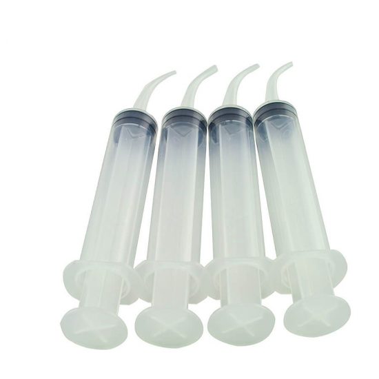Disposable Dental Irrigation Syringe With Curved Tip 12CC 4pcs Dental