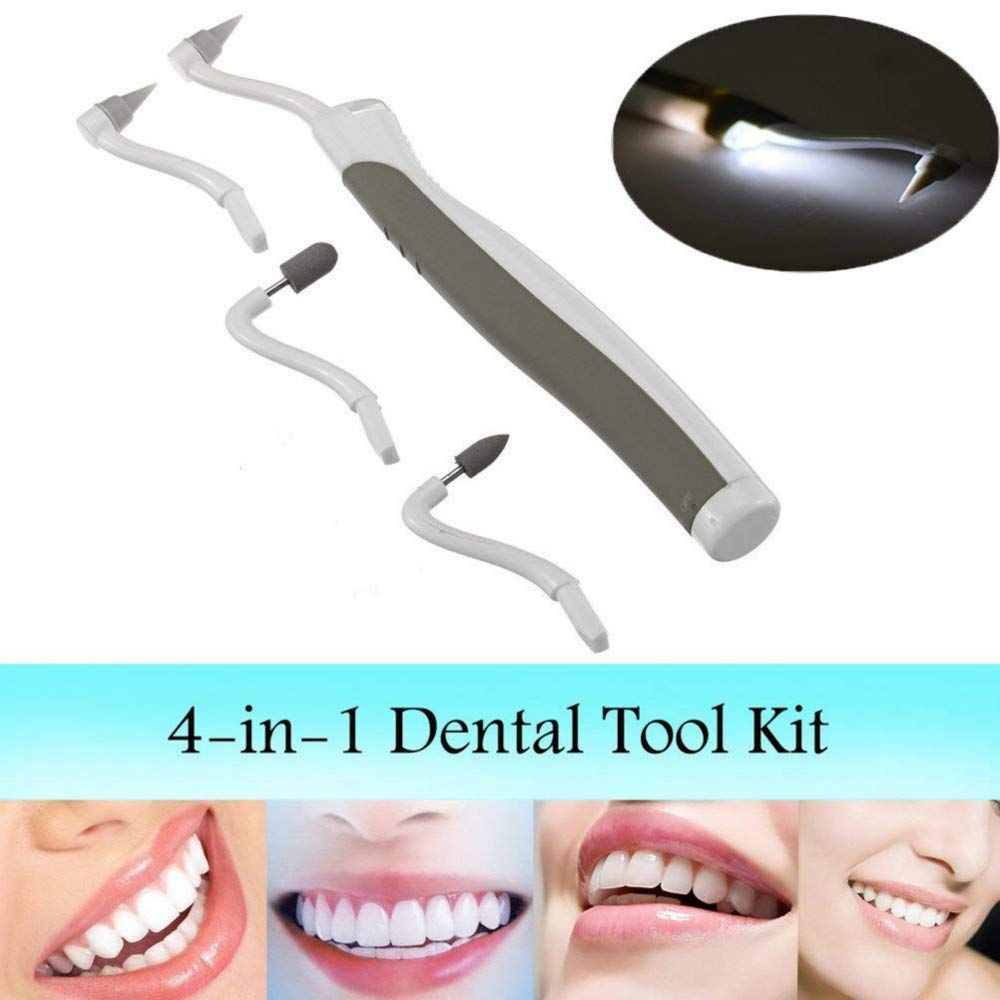 Multifunction LED Dental Tool Kit Oral Tooth Stain Eraser Plaque