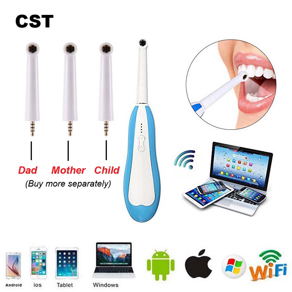 WiFi Intraoral Camera Endoscope Borescope USB HD Led Lights Monitoring