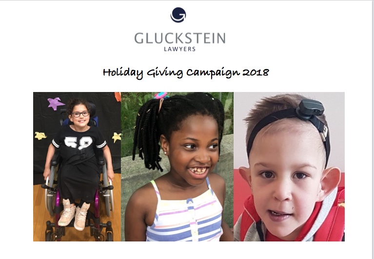 Gluckstein Holiday Giving Campaign 2018