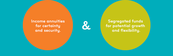 Income annuities for certainty and security. & Segregated funds for potential growth and flexibility.