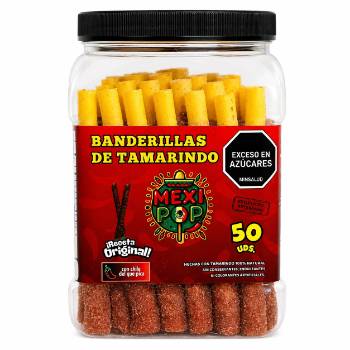 BANDERILLAS TAMARINDO PICANTES MEXIPOP X 50 UND