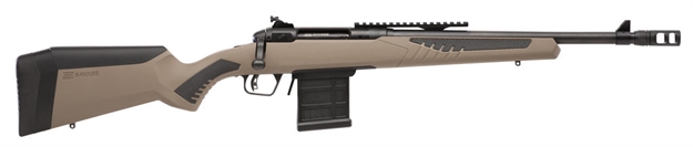 Picture of  Savage Arms 57136 110 Scout 223 Rem 10+1 16.50" Matte Black/ 16.50" Button-Rifled Barrel, Matte Black/ Carbon Steel Receier, Flat Dark Earth/ Fixed Accustock W/Accufit Stock, Right Hand